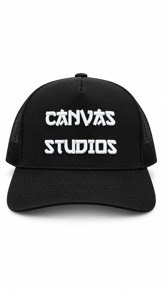 Canvas Studios Black Trucker Cap